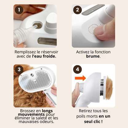 SteamGroom Pro | Brosse professionnelle de toilettage pour animaux