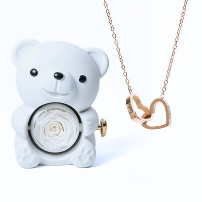 Ours Éternel avec Collier Personnalisé
