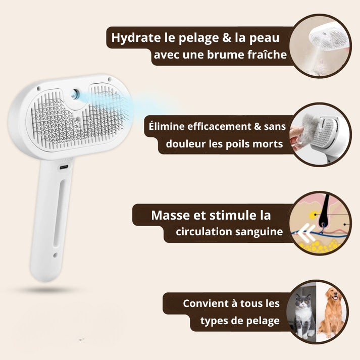 SteamGroom Pro | Brosse professionnelle de toilettage pour animaux