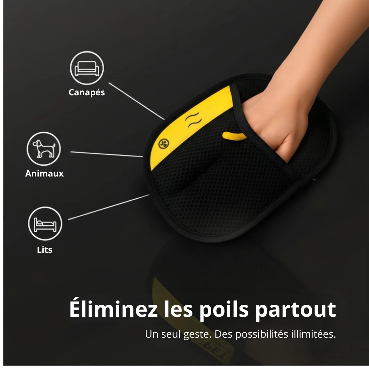 Gant anti-poils réutilisable et écologique