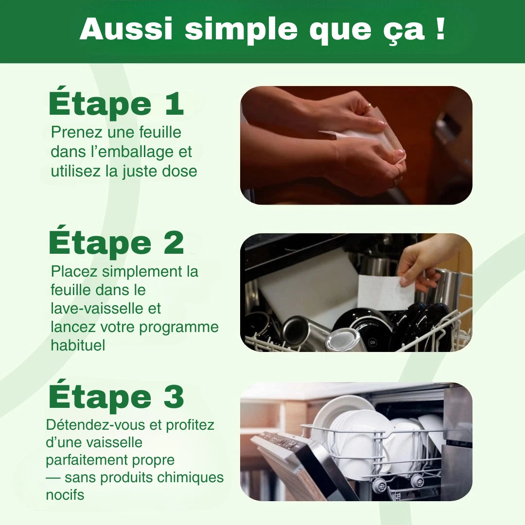 Feuilles Lave-Vaisselle Ultra-Nettoyantes