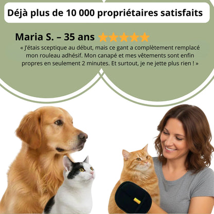 Gant anti-poils réutilisable et écologique